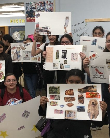 IMG 2696 e1554334785778 424x530 - Empowered Fem Teens: Vision Board Party at Martin MS