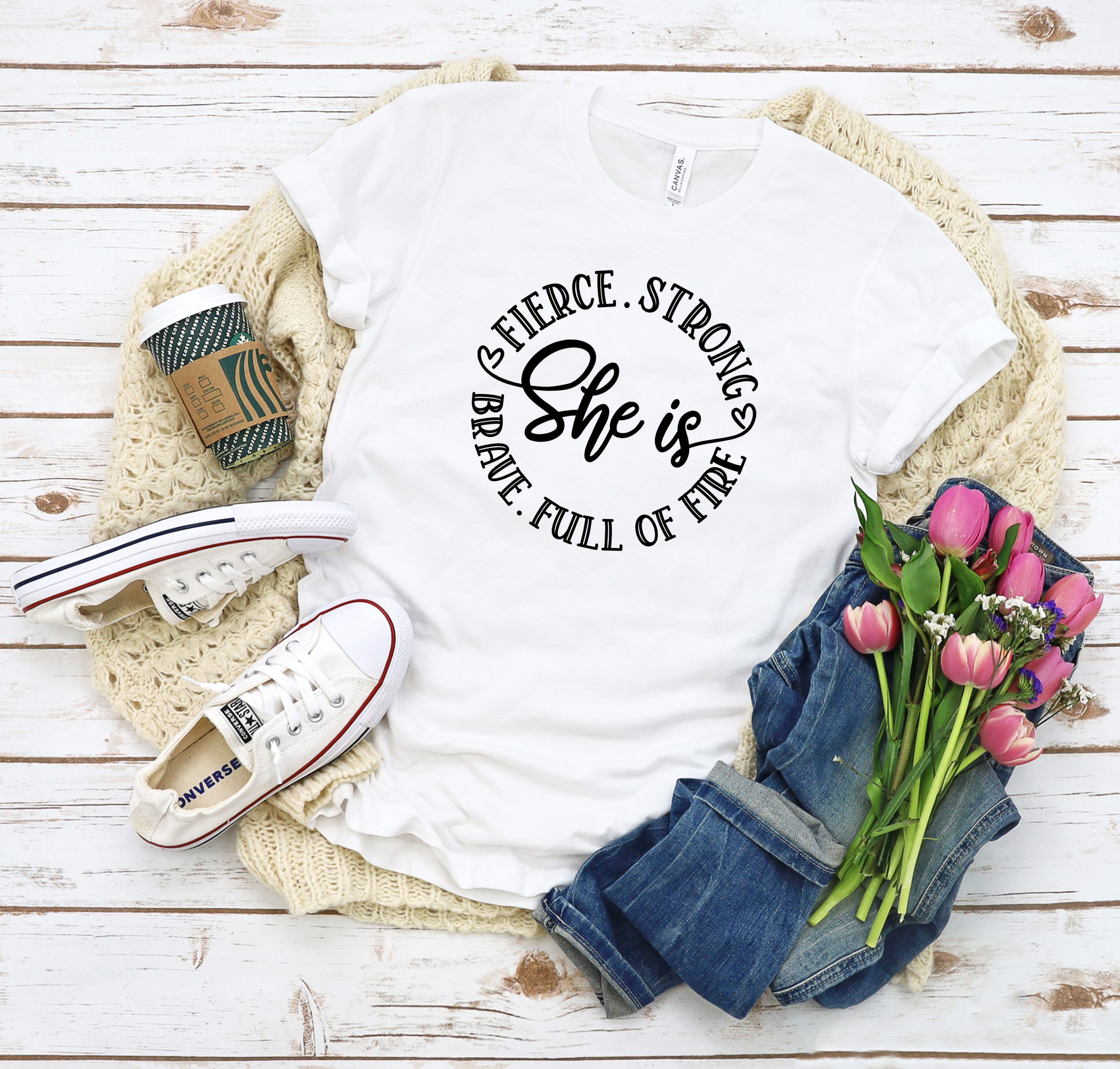 Download She Is Fierce, Brave, Strong, Full of Fire T-Shirt ...
